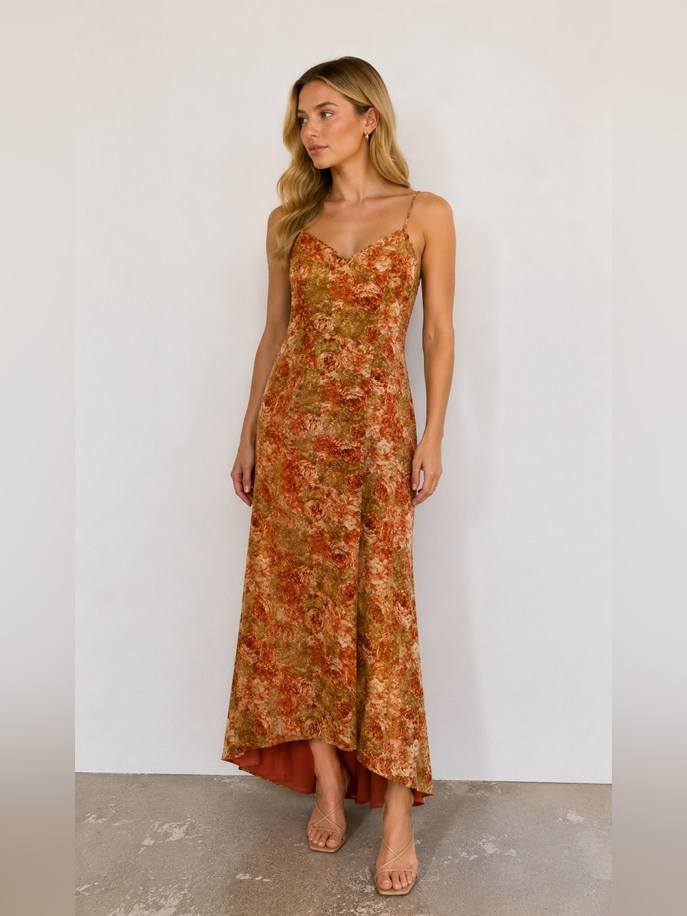 Virani White Label Floral Mermaid Maxi Dress